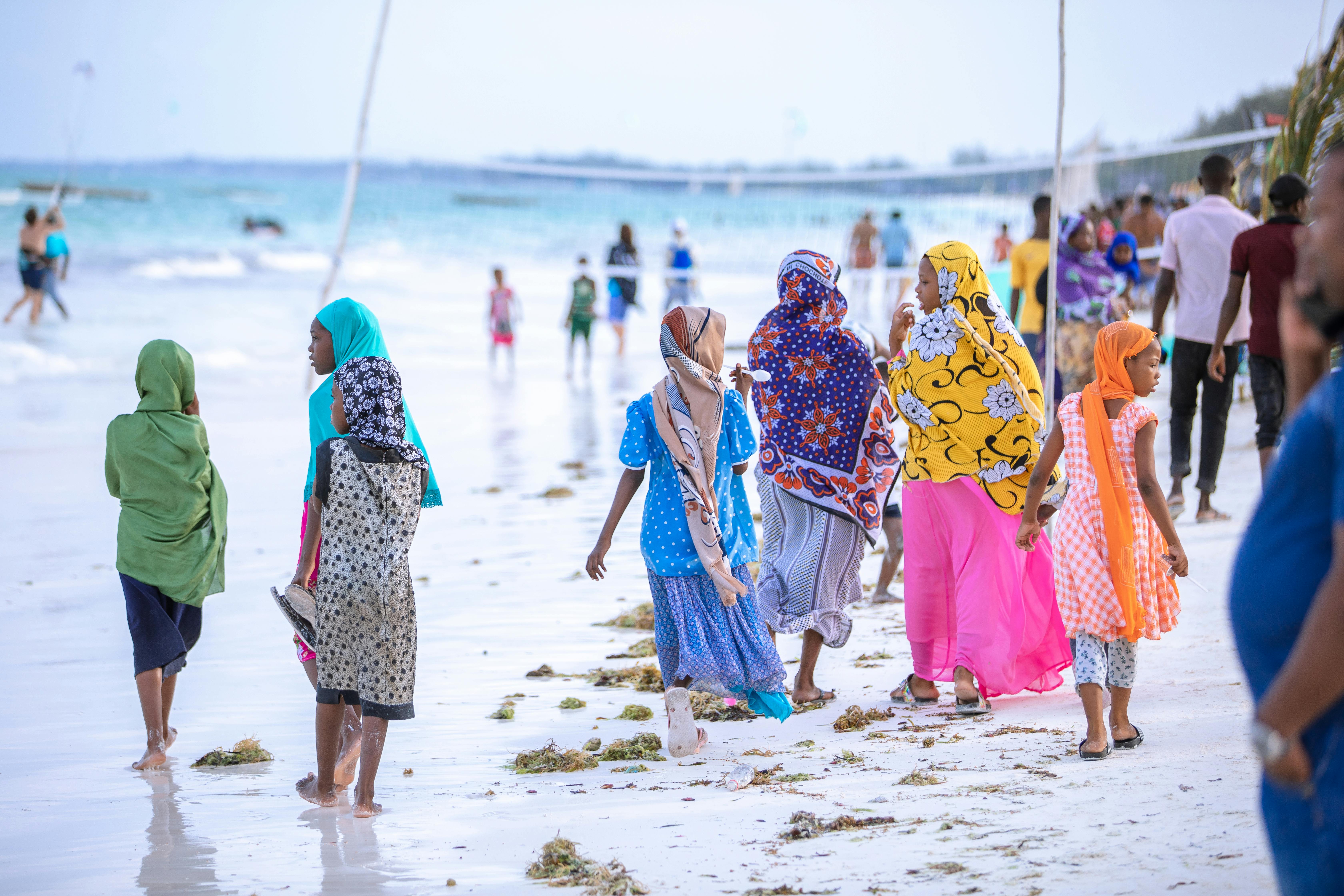 Community volunteers participating in beach cleanup